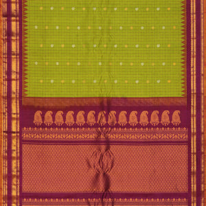 Gadwal Silk Green Saree