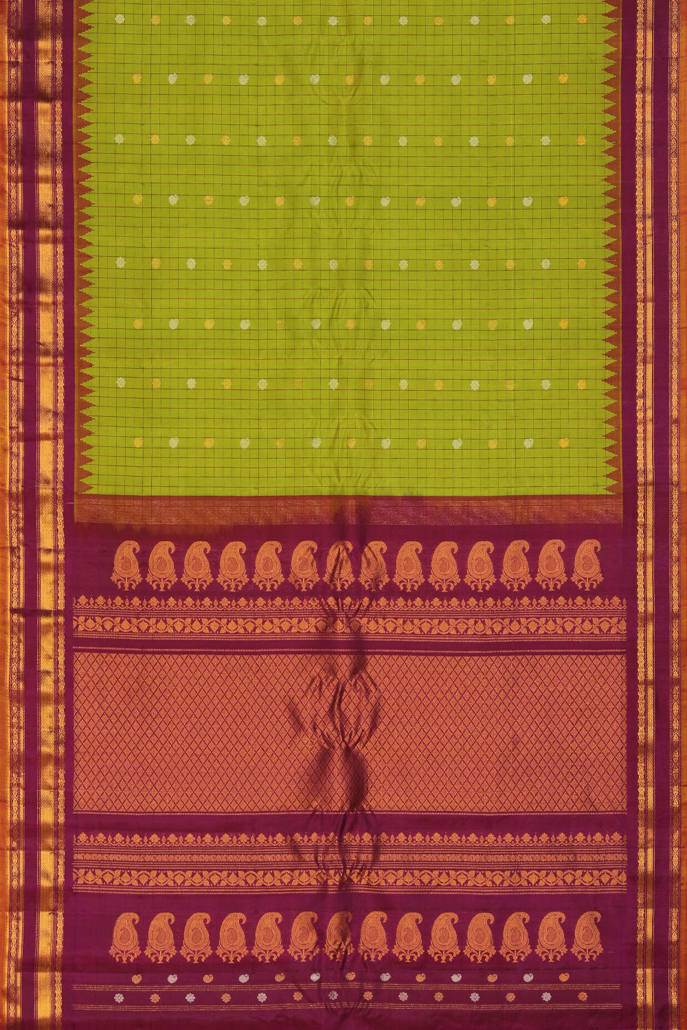 Gadwal Silk Green Saree