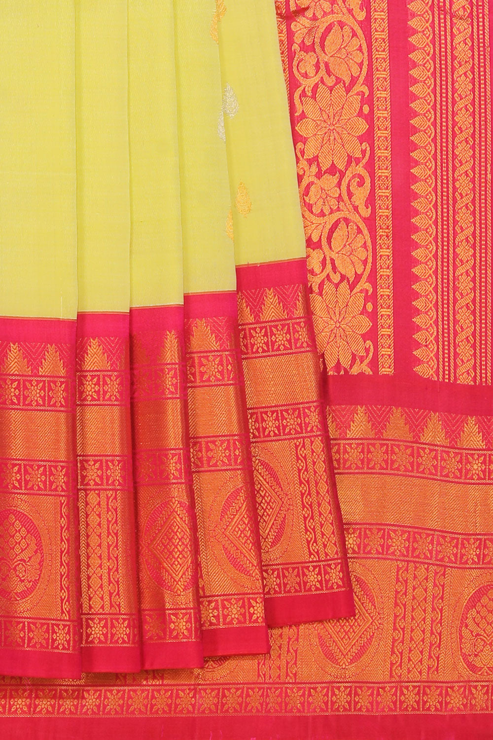 Gadwal Silk Mint-Green Saree
