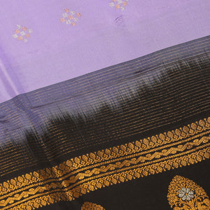 Gadwal Purple Dupatta With Kanchi Border