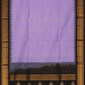 Gadwal Purple Dupatta With Kanchi Border