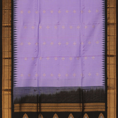 Gadwal Purple Dupatta With Kanchi Border