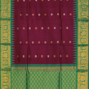 Gadwal Violet Dupatta With Kanchi Border