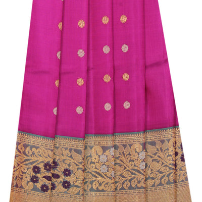 Gadwal Pavada Pink Unstitched Set