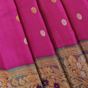 Gadwal Pavada Pink Unstitched Set