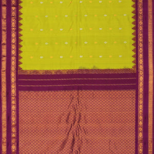 Gadwal Silk Spring-Green Saree