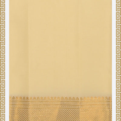 Kanchi Silk Ivory Cream Traditional Dhoti With Kanduva (8 X 4)