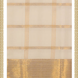 Kanchi Silk Cream Traditional Dhoti With Kanduva (8 X 4)