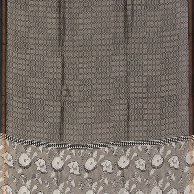 Grey Unstitched Suit With Dupatta (3 Pcs Set)