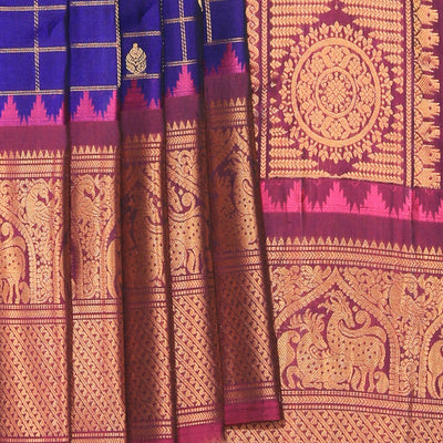 Gadwal Silk Purple Saree