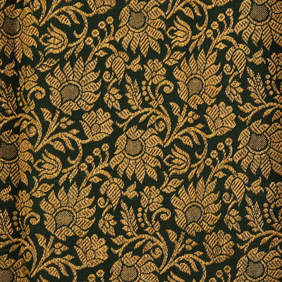 Kanchipattu Brocade Bottle Green Saree