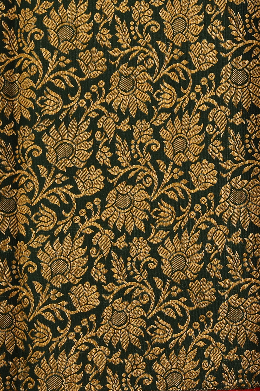 Kanchipattu Brocade Bottle Green Saree