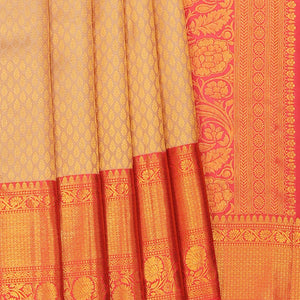 Kanchipattu Brocade Beige Saree
