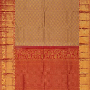 Kanchipattu Brocade Beige Saree