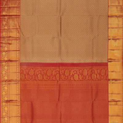 Kanchipattu Brocade Beige Saree