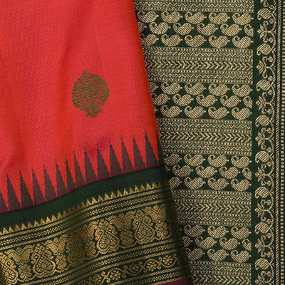 Gadwal Fuchsia-Pink Saree