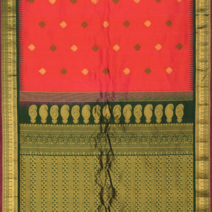 Gadwal Fuchsia-Pink Saree