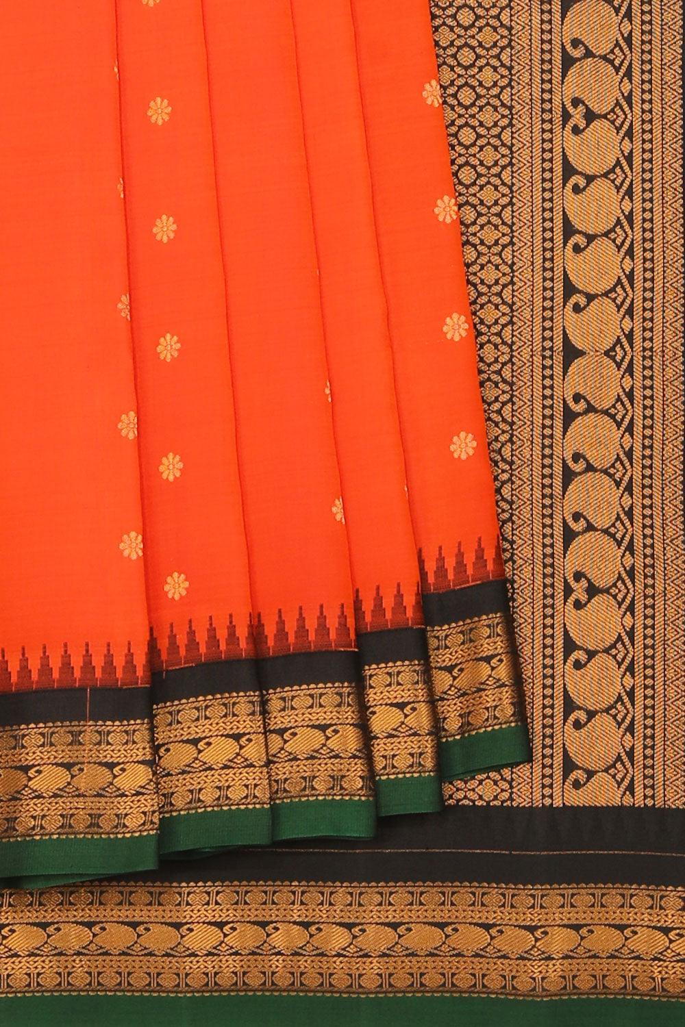 Gadwal Orange Saree