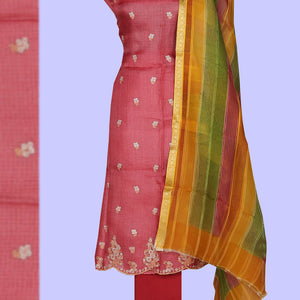 Gorgeous Kota Unstitched Suit With Dupatta (3 Pcs Set)