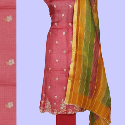 Gorgeous Kota Unstitched Suit With Dupatta (3 Pcs Set)