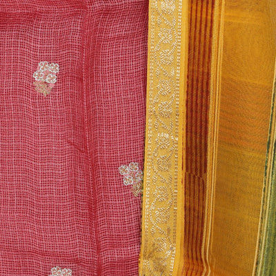 Gorgeous Kota Unstitched Suit With Dupatta (3 Pcs Set)