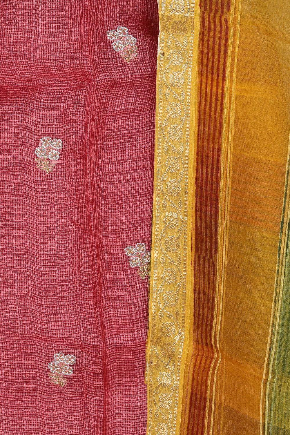 Gorgeous Kota Unstitched Suit With Dupatta (3 Pcs Set)