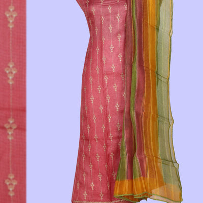 Gorgeous Kota Unstitched Suit With Dupatta (3 Pcs Set)
