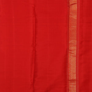 Kanchi Silk Coral-Red Traditional Dhoti With Kanduva (8 X 4)