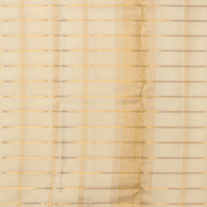 Kanchi Silk Ivory Cream Traditional Dhoti With Kanduva (8 X 4)