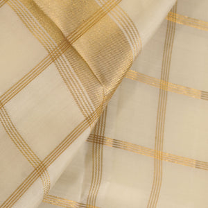 Kanchi Silk Ivory Cream Traditional Dhoti With Kanduva (8 X 4)