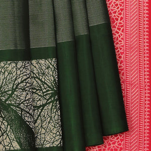 Gorgeous Bottle Green Saree