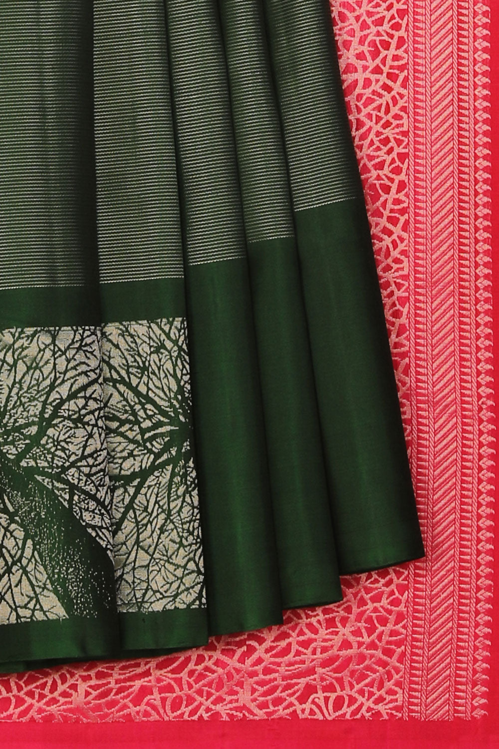 Gorgeous Bottle Green Saree
