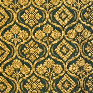 Kanchipattu Brocade Bottle Green Saree