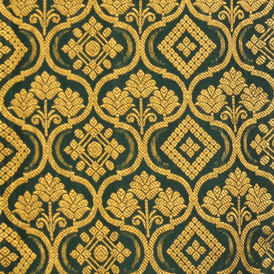 Kanchipattu Brocade Bottle Green Saree