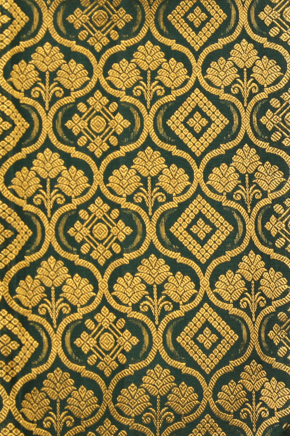 Kanchipattu Brocade Bottle Green Saree
