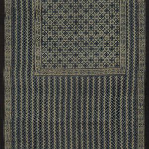 Dupion Silk Ajrakh Printed Saree