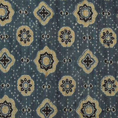 Dupion Silk Ajrakh Printed Saree