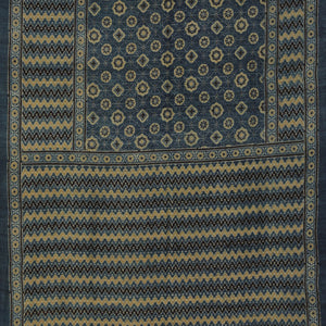 Dupion Silk Ajrakh Printed Saree