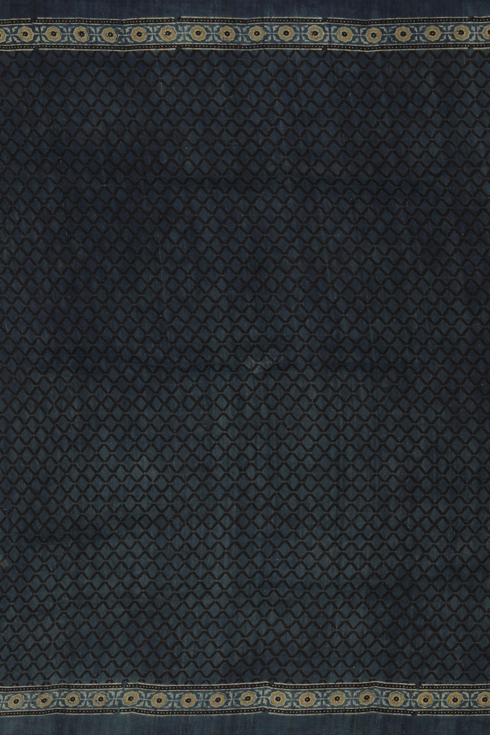 Dupion Silk Ajrakh Printed Saree