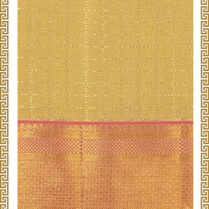 Kanchi Silk Tissue-Gold Traditional Dhoti With Kanduva (8 X 4)