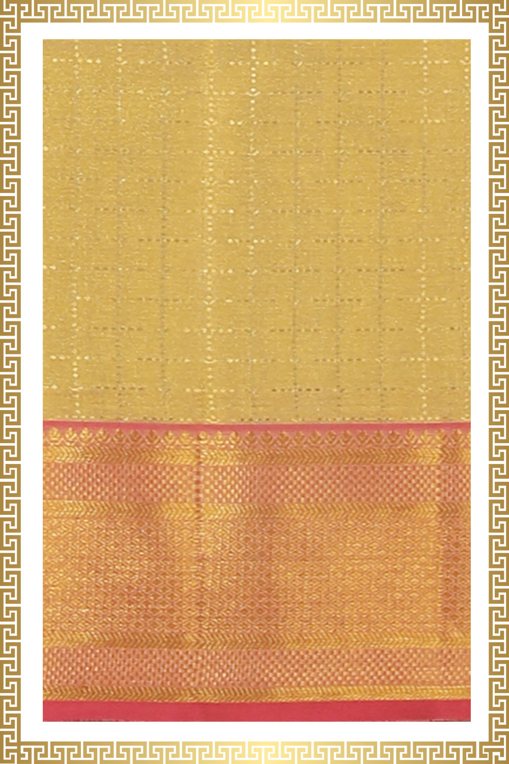 Kanchi Silk Tissue-Gold Traditional Dhoti With Kanduva (8 X 4)