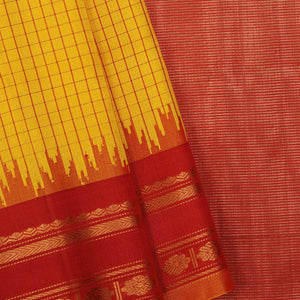 Gadwal Silk Yellow Saree