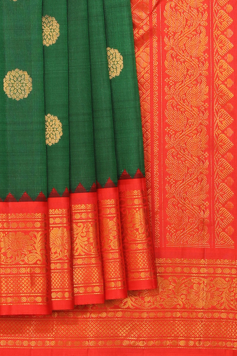 Gadwal Silk Green Saree