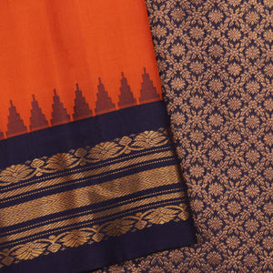 Gadwal Silk Orange Saree