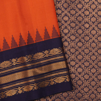 Gadwal Silk Orange Saree