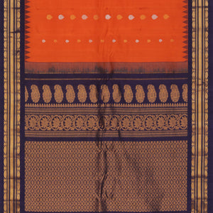 Gadwal Silk Orange Saree