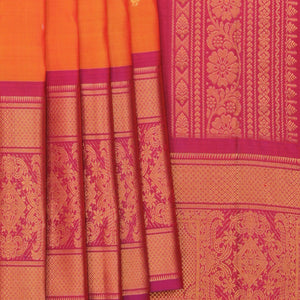 Gadwal Orange Saree