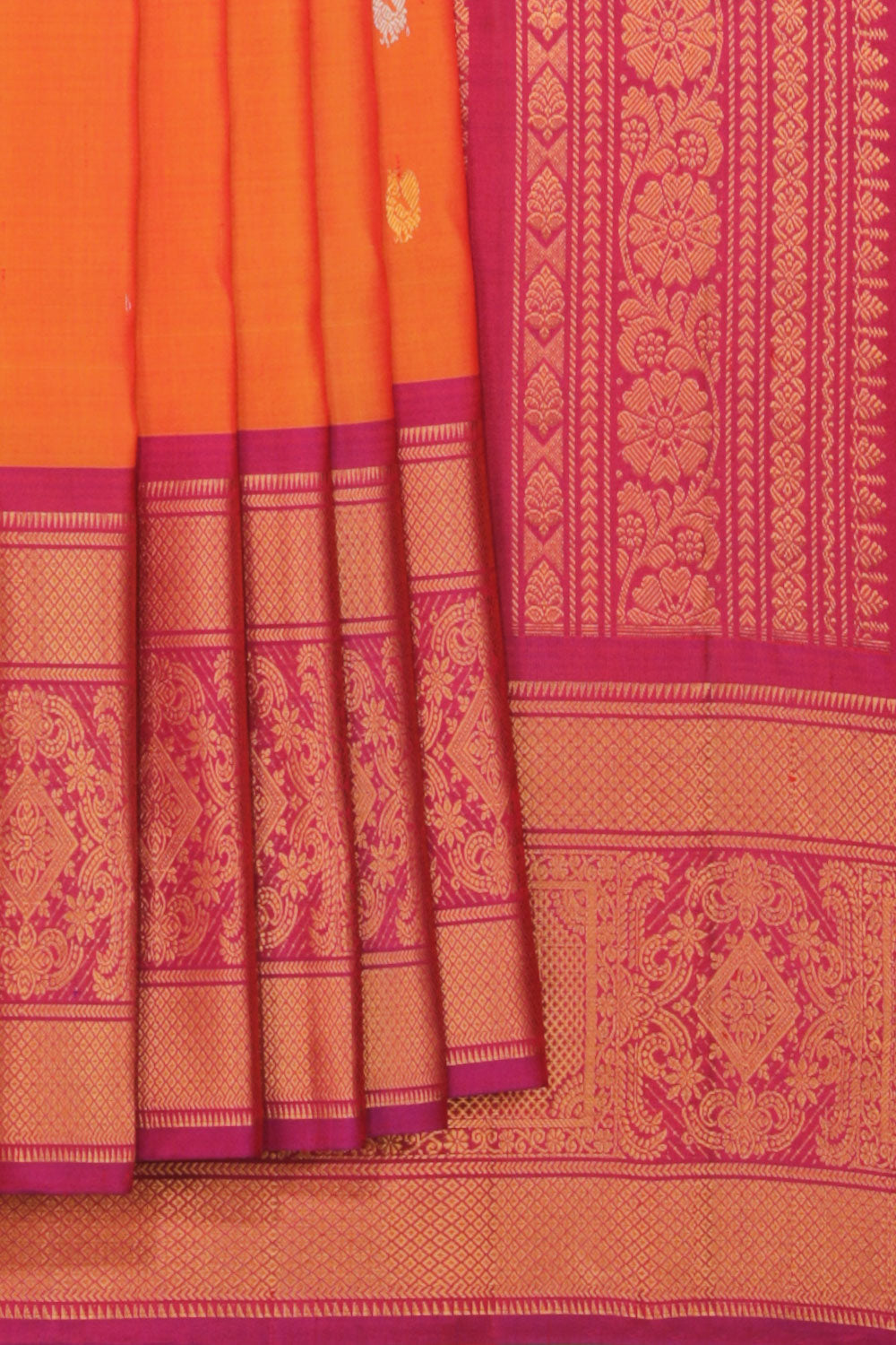 Gadwal Orange Saree
