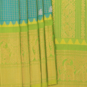 Gadwal Sea Green Saree