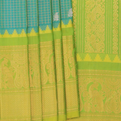 Gadwal Sea Green Saree
